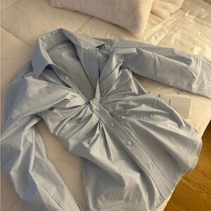 Alexander Wang Xenon Blue Ruched Shirt
